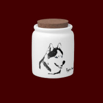 Husky Jar Siberian Husky Candy Jar Personalized candy jars