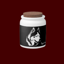 Husky Jar Siberian Husky Candy Jar Personalized candy jars