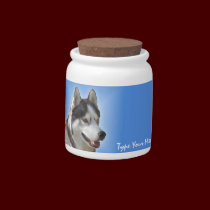 Husky Jar Siberian Husky Candy Jar Personalized candy jars