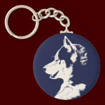 Husky Keychain Siberian Husky Malamute Gifts keychains