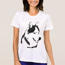 Husky Shirts Ladies Husky Sled Dog Shirt