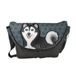 Husky siberiano del dibujo animado/Malamute de Ala Bolsas Messenger