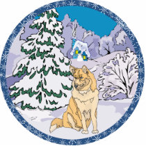 husky winter photo sculptures