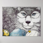 Husky (with Color) by Toni Donelow Stewart Posters