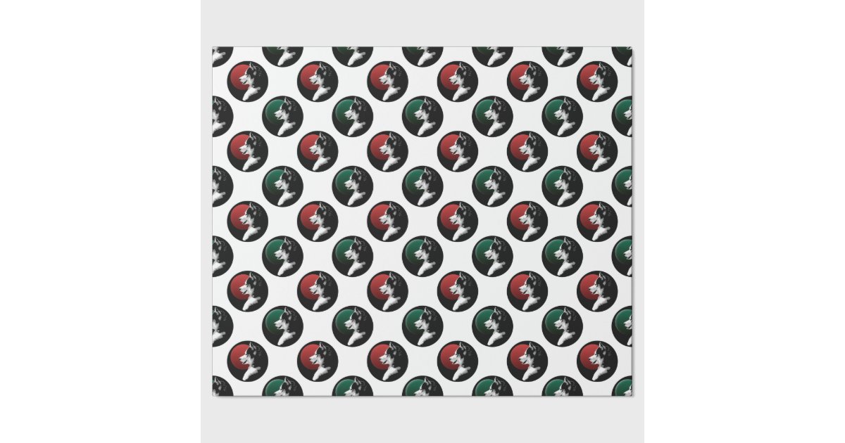 Husky Wrapping Paper Christmas Husky Gift Paper Zazzle