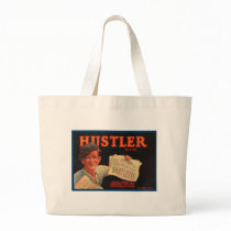 Hustler Brand Bartletts Vintage Fruit Crate Label Canvas Bags