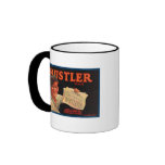Hustler Brand Bartletts Vintage Fruit Crate Label mugs