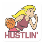 Hustlin Square Sticker