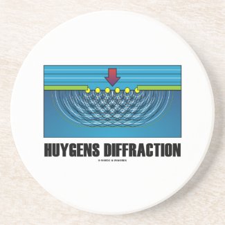 Huygens Diffraction (Wave Theory) Beverage Coaster