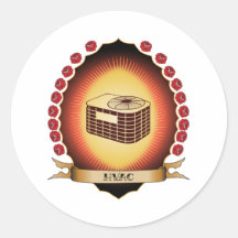HVAC Mandorla Round Sticker