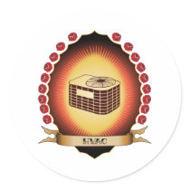 HVAC Mandorla Round Sticker