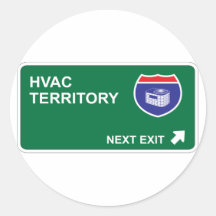 HVAC Next Exit Round Sticker