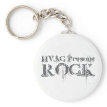HVAC Persons Rock Keychain