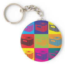 HVAC Pop Art Keychain