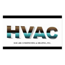 HVAC Technician B/W Mirrored Business Cards
