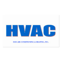HVAC Technician Bold Cool Blue Business Card Template