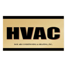 HVAC Technician Bold Gold Business Card Template