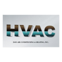 HVAC Technician Platinum Mirrored Business Card