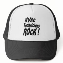 HVAC Technicians Rock! Hat by TShirtDotCom HVAC Technicians Rock! Hat
