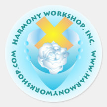 HW Logo Round Stickers