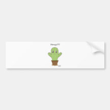 "Hwugs???" Cactus Bumper Sticker