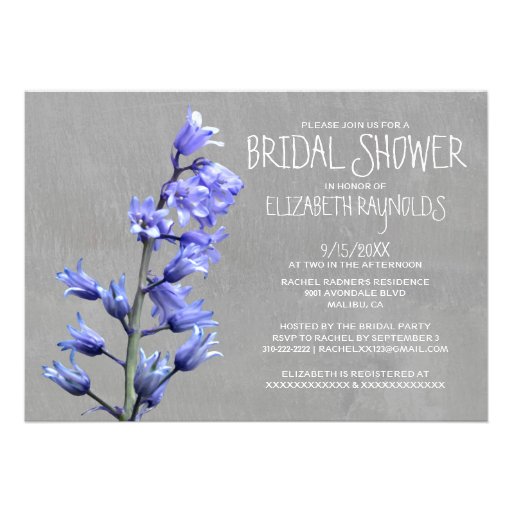 Hyacinth Bridal Shower Invitations