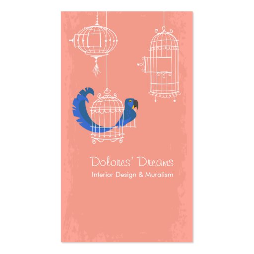 Hyacinth Macaw Business Card Template (front side)