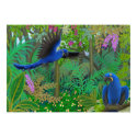 Hyacinth Macaws in the Jungle Poster posters