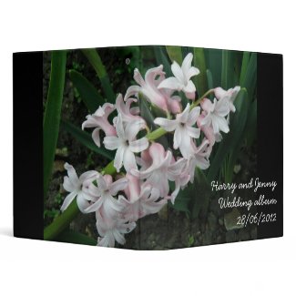 Hyacinths Custom Wedding Album Vinyl Binder