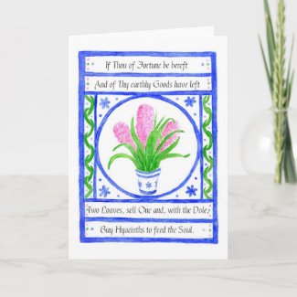 'Hyacinths' Greeting Card card