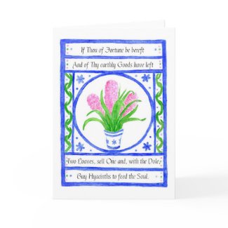 'Hyacinths' Greeting Card card