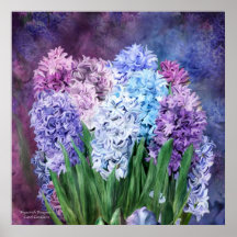 Hyacinths In Hyacinth Vase 1-Sq-Art Poster/Print