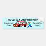 Hybrid car bumper sticker