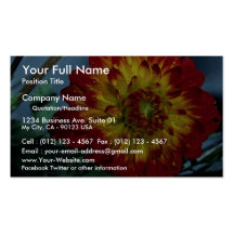 Hybrid dahlia business card