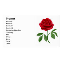Hybrid Tea Rose Profile Card Business Card Templates