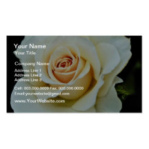 Hybrid Tea Rose White flowers Business Card Template