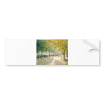 Hyde Park Camille Pissarro 1890 tree autumn fall Bumper Sticker