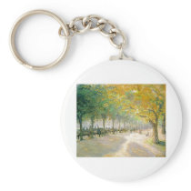 Hyde Park Camille Pissarro 1890 tree autumn fall Key Chains