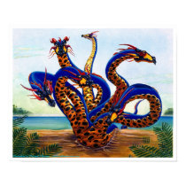 Hydra Dragon on Beach Dragon print