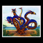 Hydra Dragon on Beach Dragon print