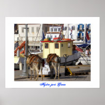 Hydra port, Greece poster