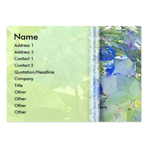 Hydrangea 1 Profile Card Business Card Templates (front side)
