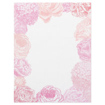 Hydrangea and Roses Wedding Stationery Letterhead