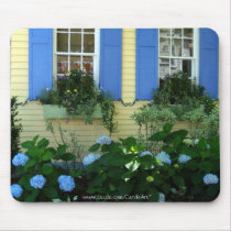 "Hydrangea Blue Shutters" Mousepad by CaroleArt "Hydrangea Blue Shutters" Mousepad