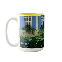 "Hydrangea Blue Shutters" Mug