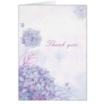 Hydrangea Bouquet Wedding Thank You Folded Cards