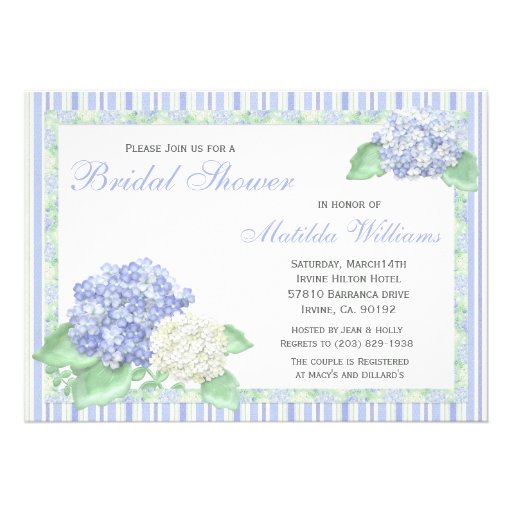Hydrangea Bridal Shower Invitation