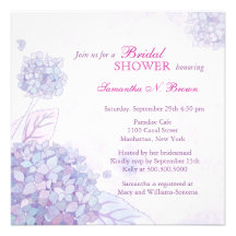 Hydrangea Bridal Shower Invitations