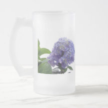 Hydrangea Bush Frosted Beer Mug