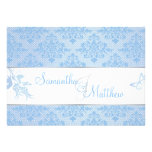 Hydrangea Damask Wedding Invitation Card